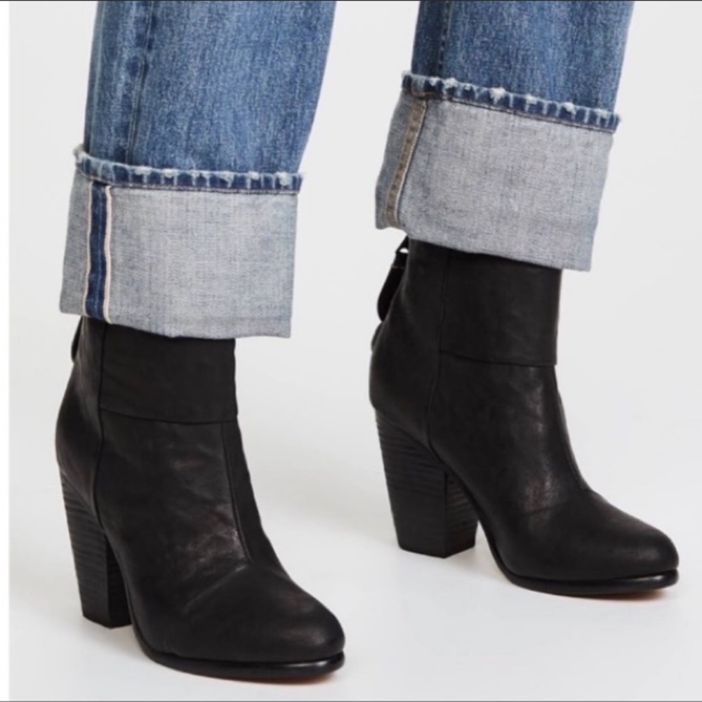 rag & bone brown leather booties size 36